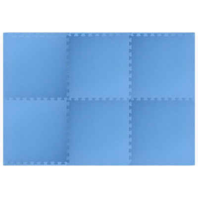 vidaXL Bodenmatte »Bodenmatten 6 Stk. 2,16 m² EVA-Schaum Blau«