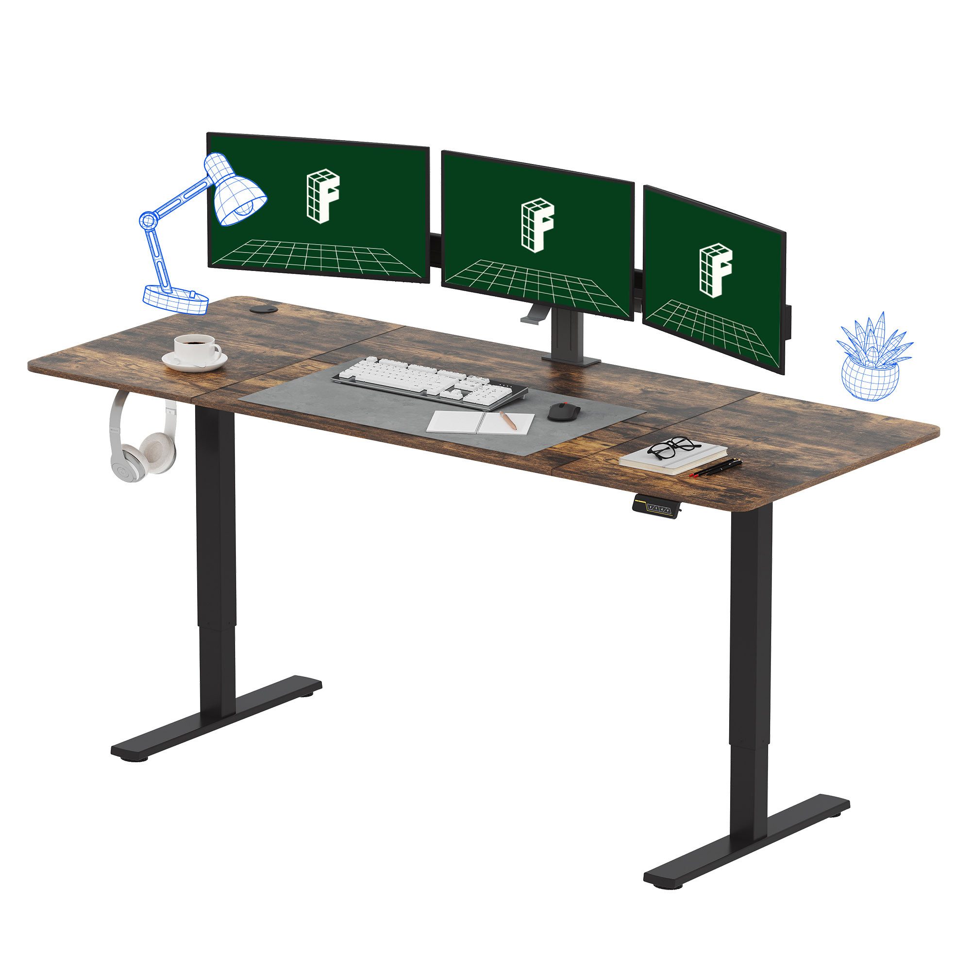 SANODESK Schreibtisch Elektrisch höhenverstellbarer Schreibtisch, Sitz-Steh günstig online kaufen