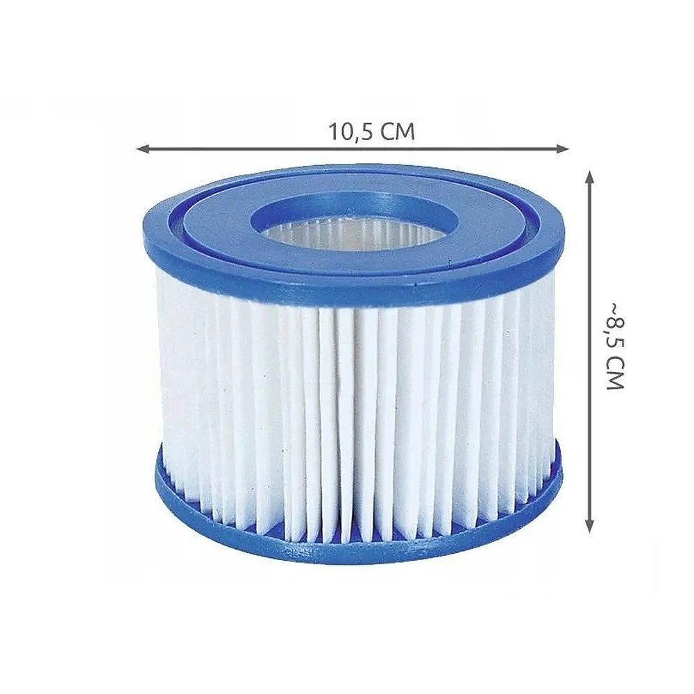 BESTWAY Pool-Filterkartusche Whirlpool-Filtereinsatz Pumpenfilter, Zubehör für Lay-Z-Spa Poolpumpen, waschbar, wiederverwendbar, robustes Vliesmaterial