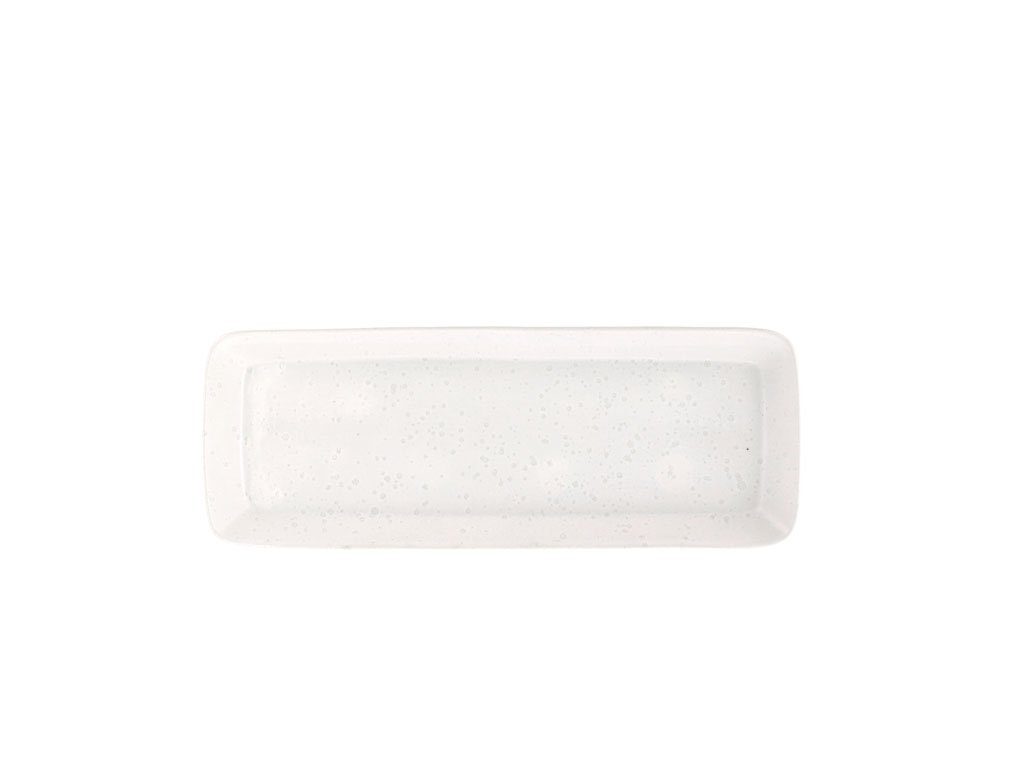 Bitz Servierplatte Servierplatte matt creme 38 x 14 cm, Steinzeug, (Platten)