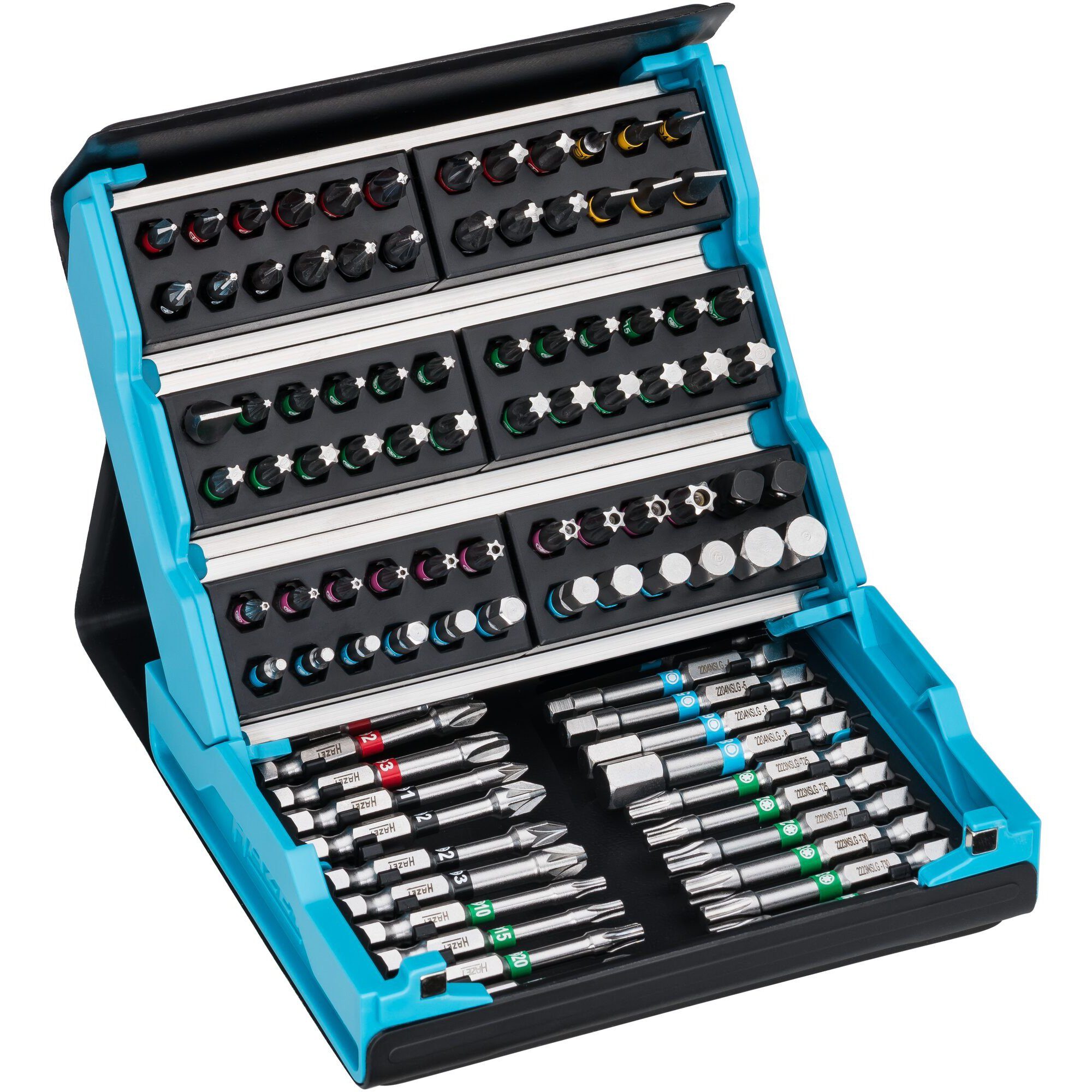Bohrer- und Bitset Hazet SmartCase Bit-Satz 2200SC-3, 96-teilig