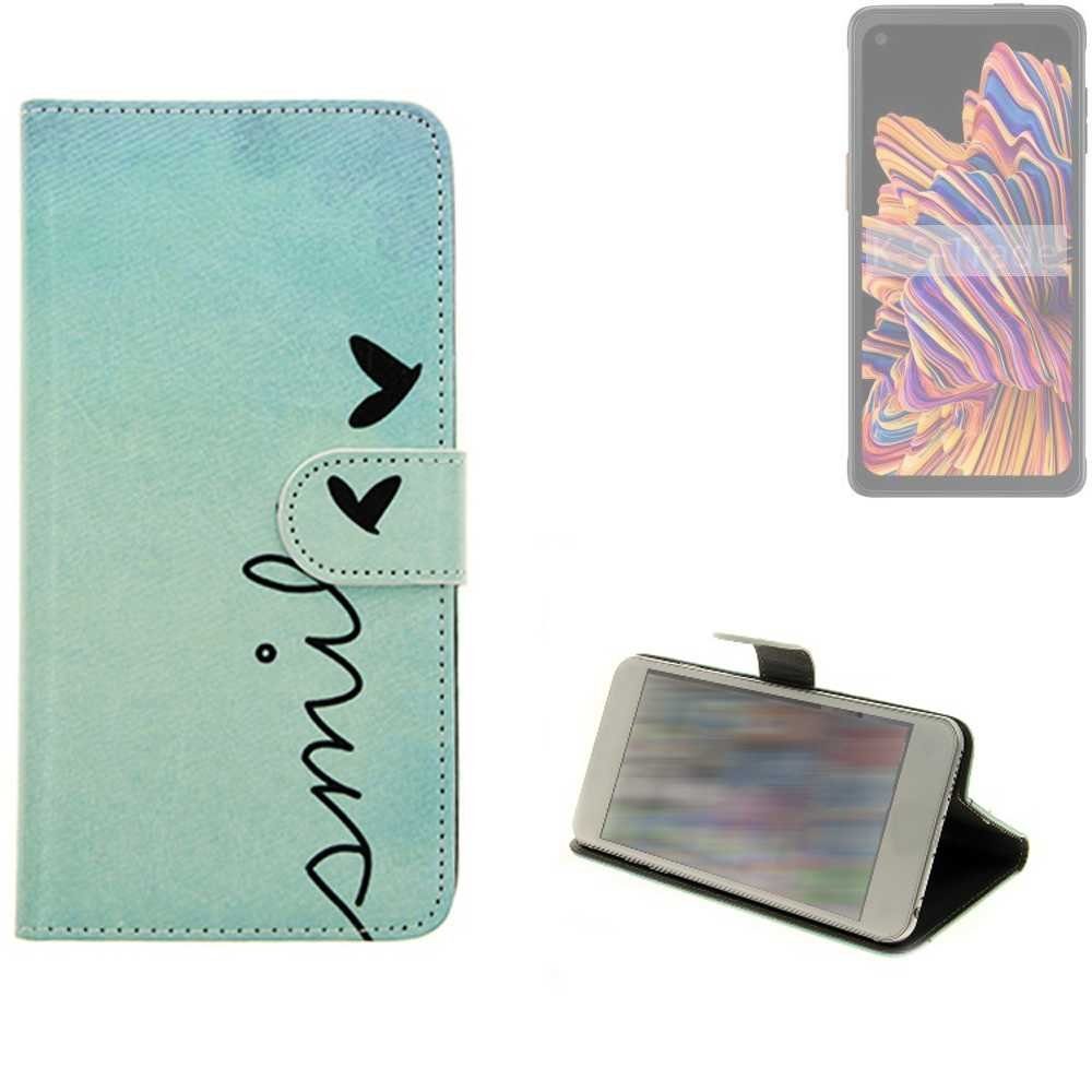 K-S-Trade Handyhülle für Samsung Galaxy XCover Pro, Schutz Hülle Handy Hülle Hülle Handyhülle cover bookstyle Etui