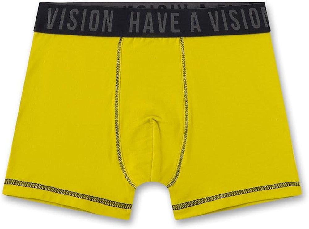 Sanetta Slip Sanetta Jungen 2er Pack Unterhosen Boxershorts VISION dunkelblau gelb (Doppelpack, 1-St)