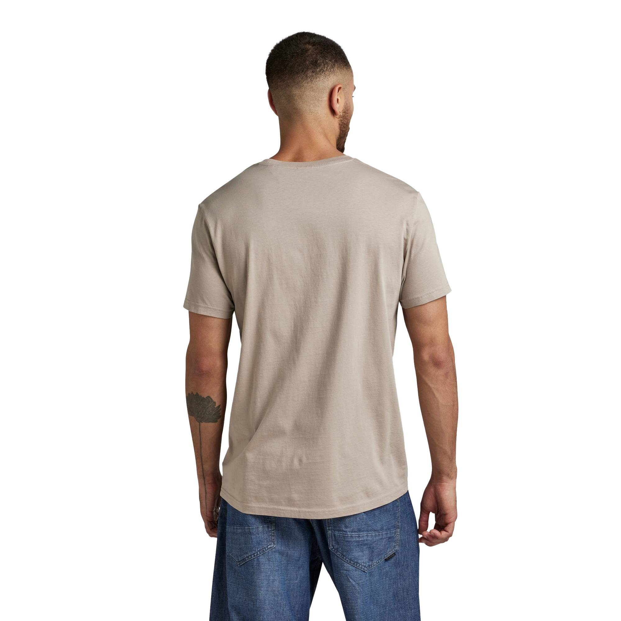 G-Star RAW T-Shirt Herren Rundhals Grau/Braun Pack Graphic, T-Shirt, - 2er