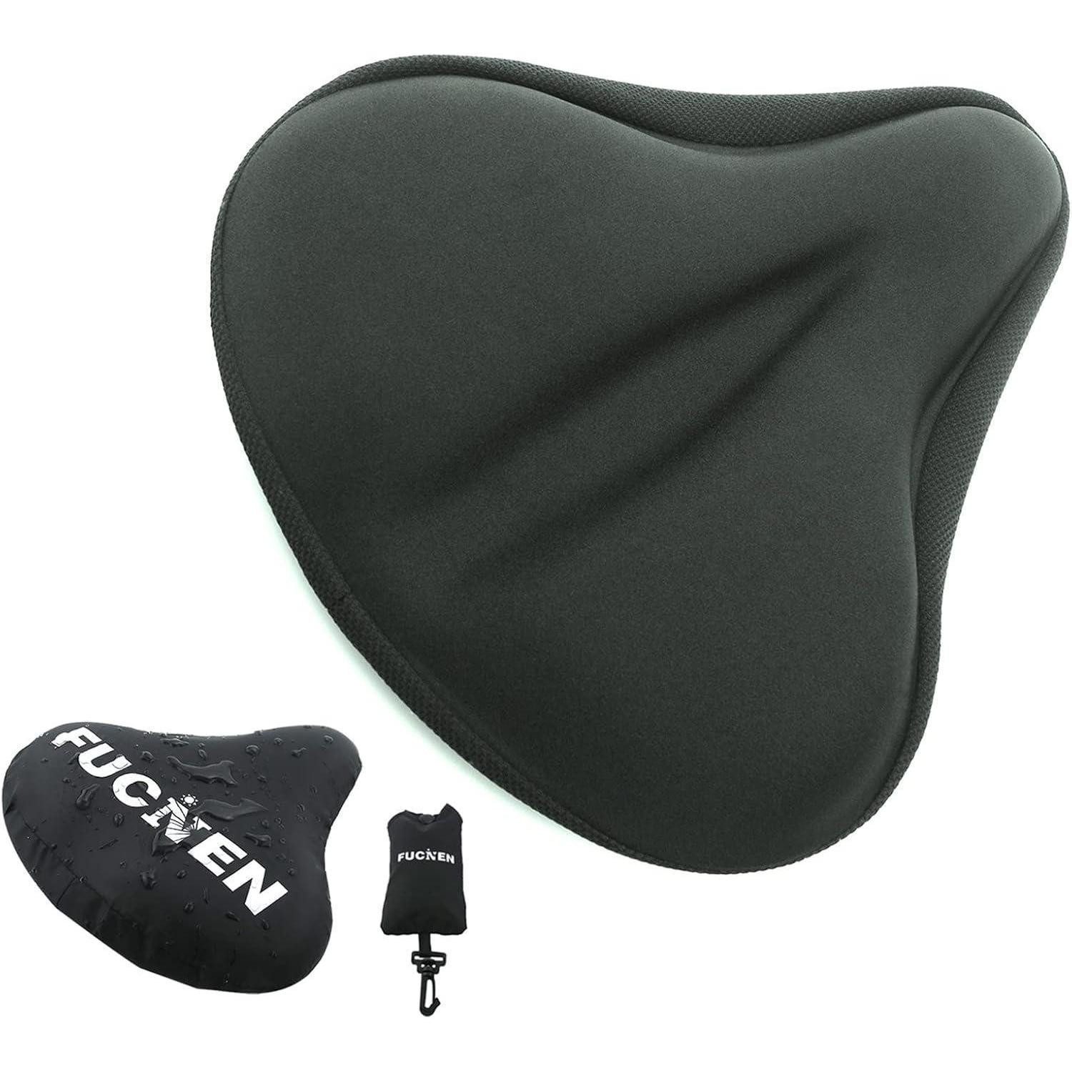 LuxusKollektion Sattelbezug Sattelbezug Gelüberzug für Fahrradsitz 27 x 25cm Schwarz