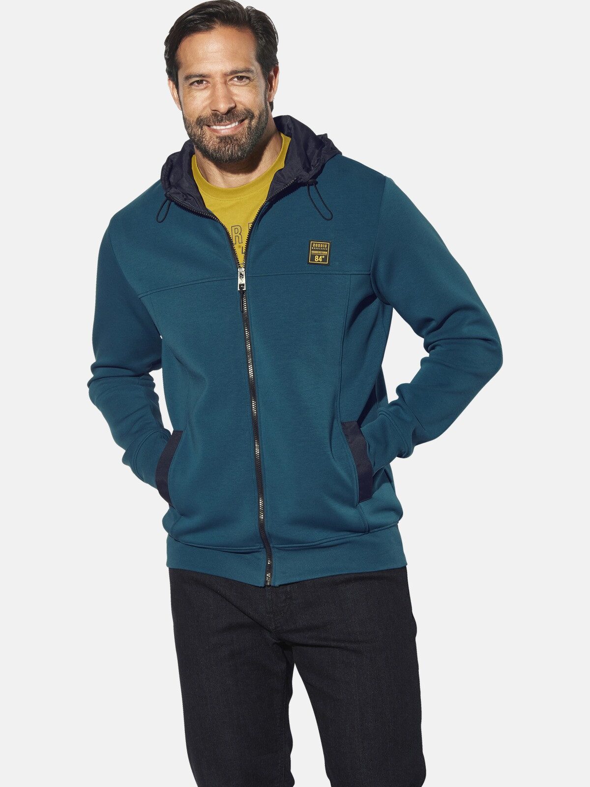 Jan Vanderstorm Kapuzensweatjacke HALMAR mit Kontrastdetails günstig online kaufen
