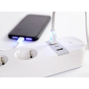 Gembird Smarte Steckdosenleiste Steckdosenleiste, mit USB, mit USB-C®, per App steuerbar