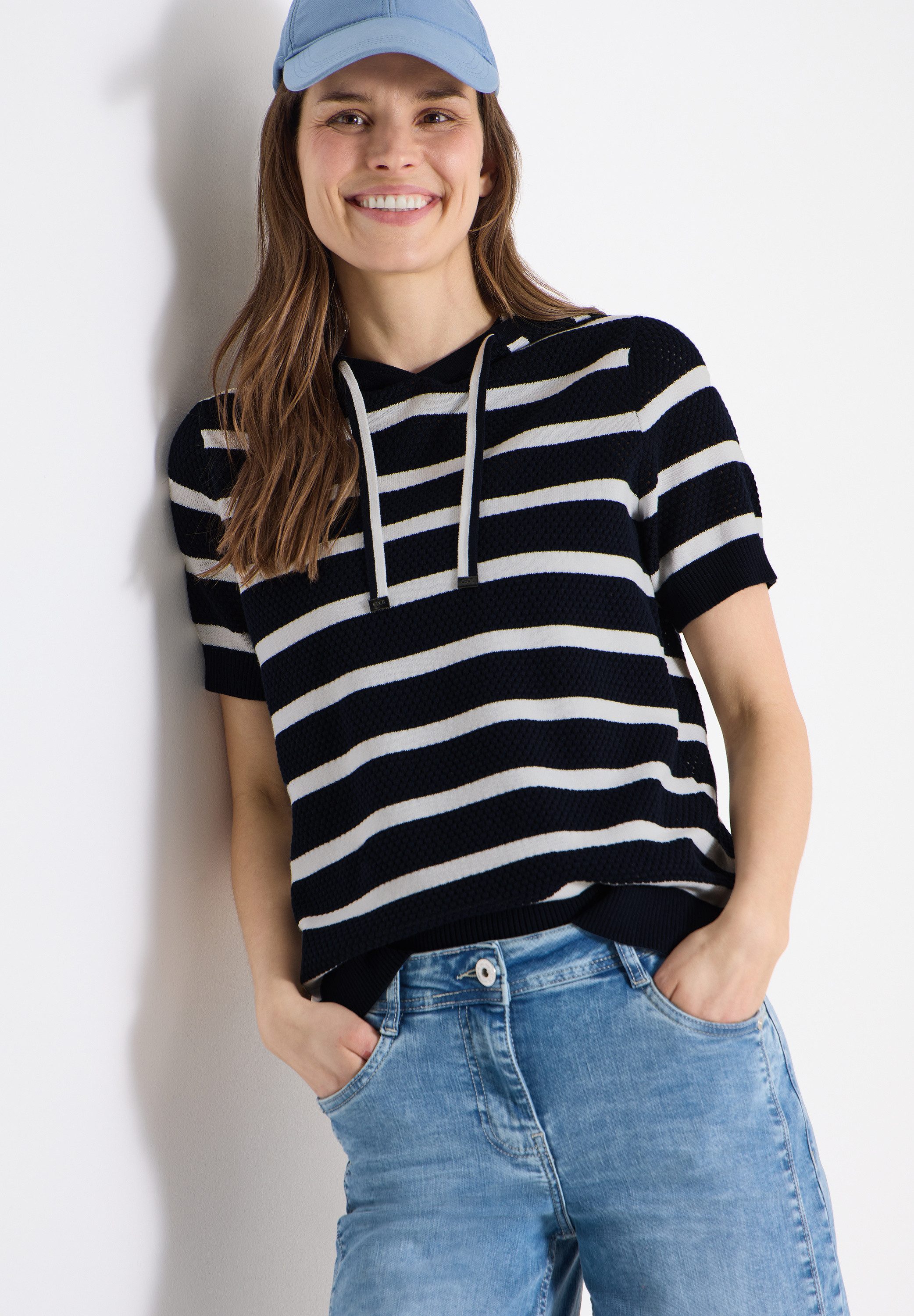 CECIL Strickpullover mit Kapuze