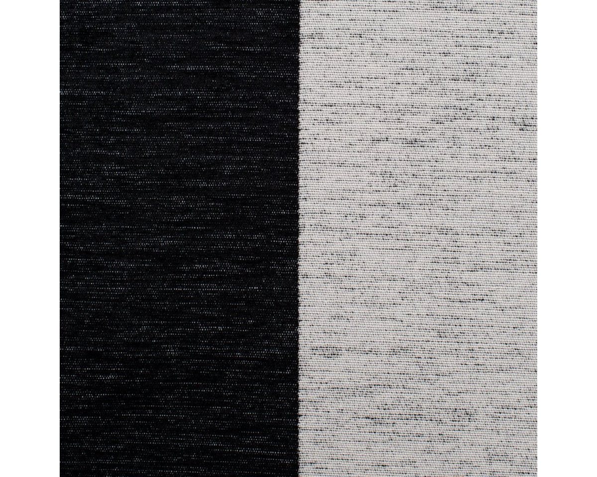 Thumbnail - Stoff Dekostoff Jacquard Chenille Deluxe Streifen 9cm schwarz weiß 1,4m