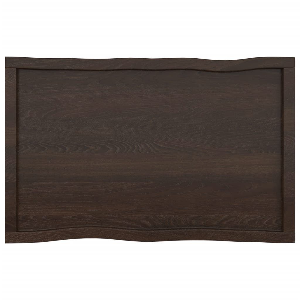 furnicato Tischplatte 100x60x(2-4) St) cm Massivholz Baumkante Behandelt (1