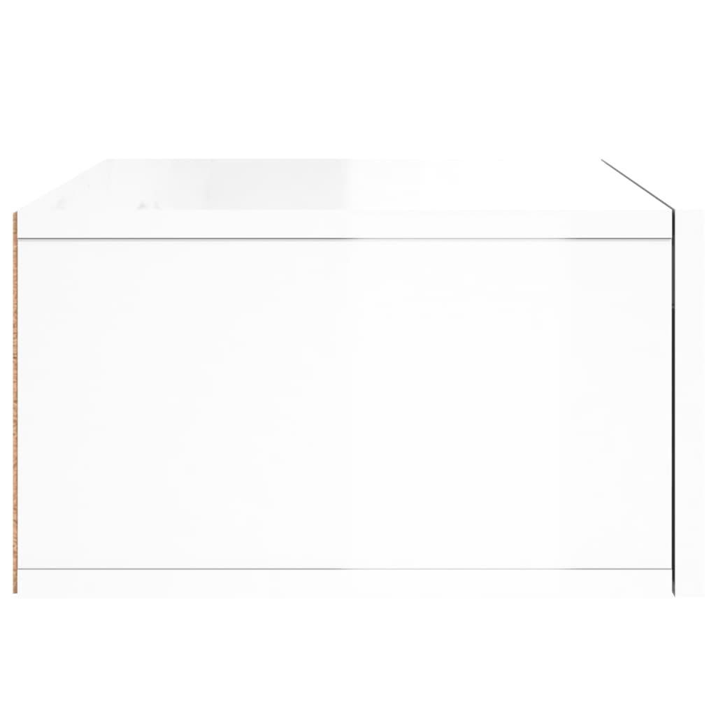 Wand-Nachttisch cm 35x35x20 Hochglanz-Weiß vidaXL (1-St) Fächerschrank