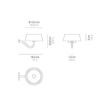 Zafferano LED Wandleuchte LED Akku Wandleuchte Sister Light in Grün 3W 270lm IP65, keine Angabe, Leuchtmittel enthalten: Ja, fest verbaut, LED, warmweiss, Wandleuchte, Wandlampe, Wandlicht