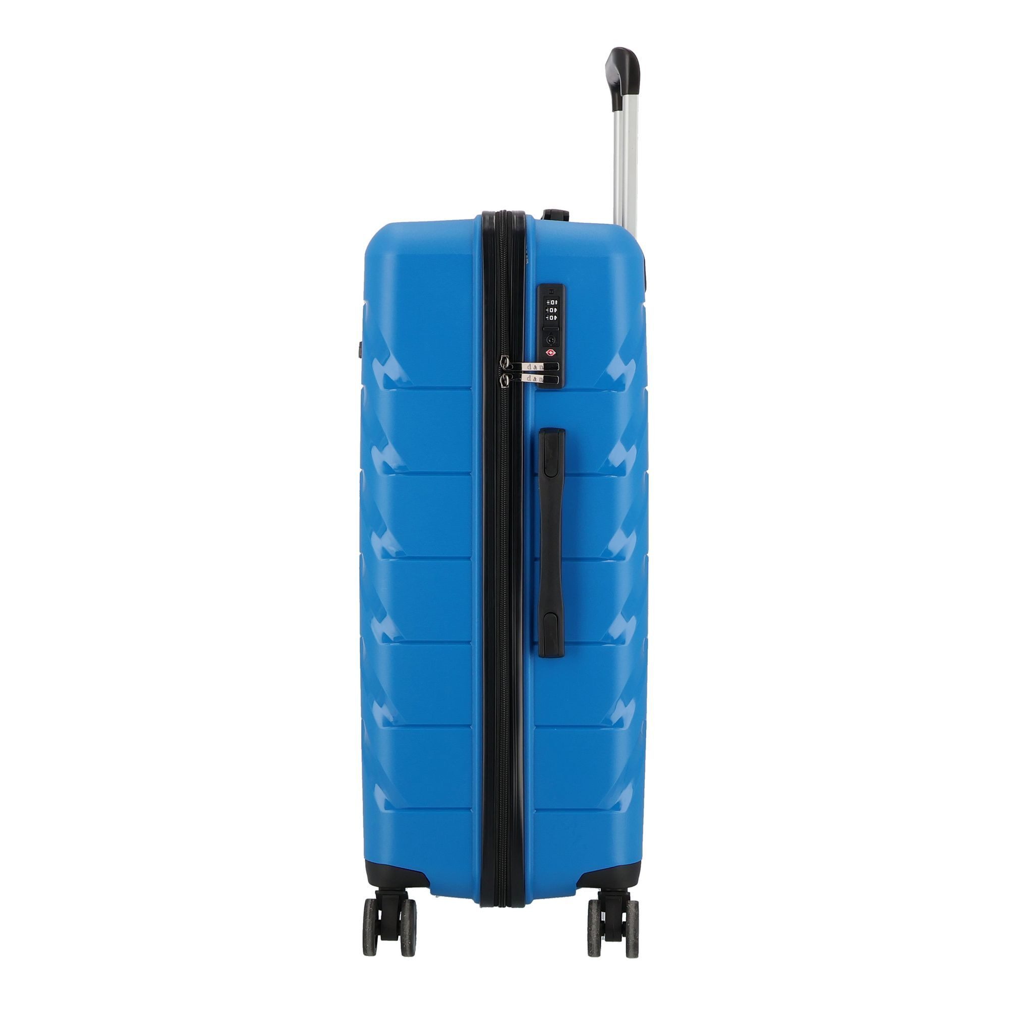 D&N Hartschalen-Trolley Travel Line, 4 Rollen, Polypropylen