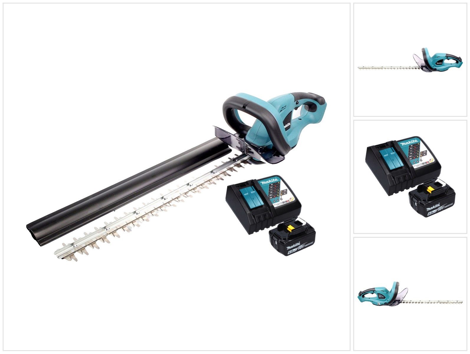 Makita Akku-Heckenschere DUH 523 RG1 Akku Heckenschere 18 V 52 cm + 1x Akku 6,0 Ah + Ladegerät