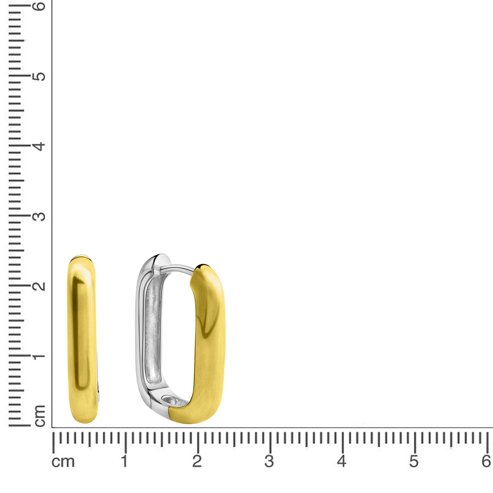Firetti Paar Creolen Schmuck Geschenk Silber 925 Ohrschmuck Ohrringe bicolor