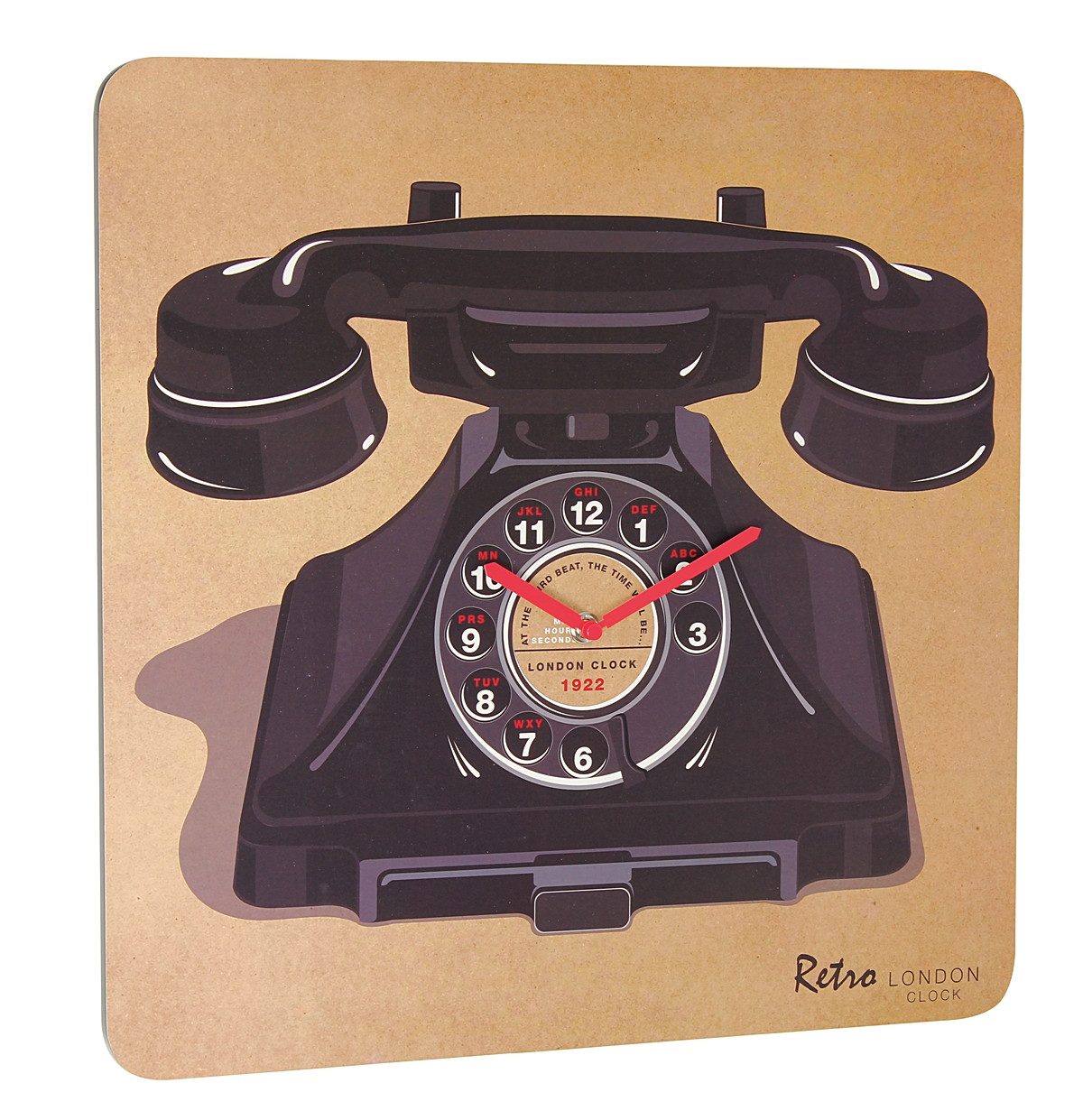 Wanduhr im Retro-Stil TELEFON 41 x 41 x 4 cm