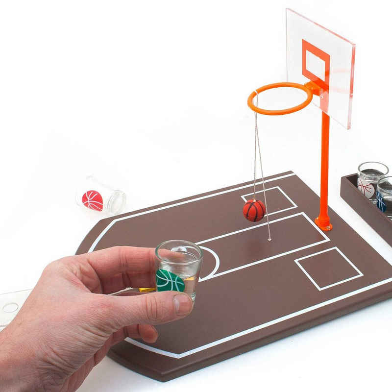 Goods+Gadgets Spiel, Partyspiel Basketball Trinkspiel Saufspiel, mit 6 Schnapsgläsern