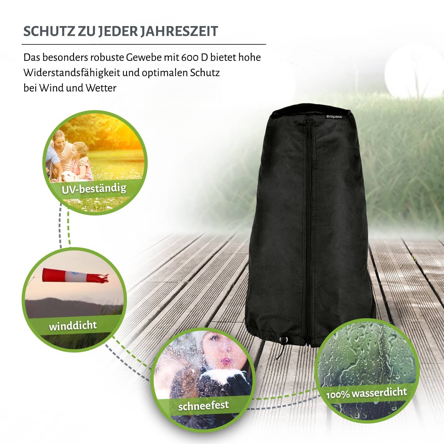 empasa Heizstrahler "HEATY" Zubehör:, Schutzhülle Abdeckhaube für Terrassenheizer