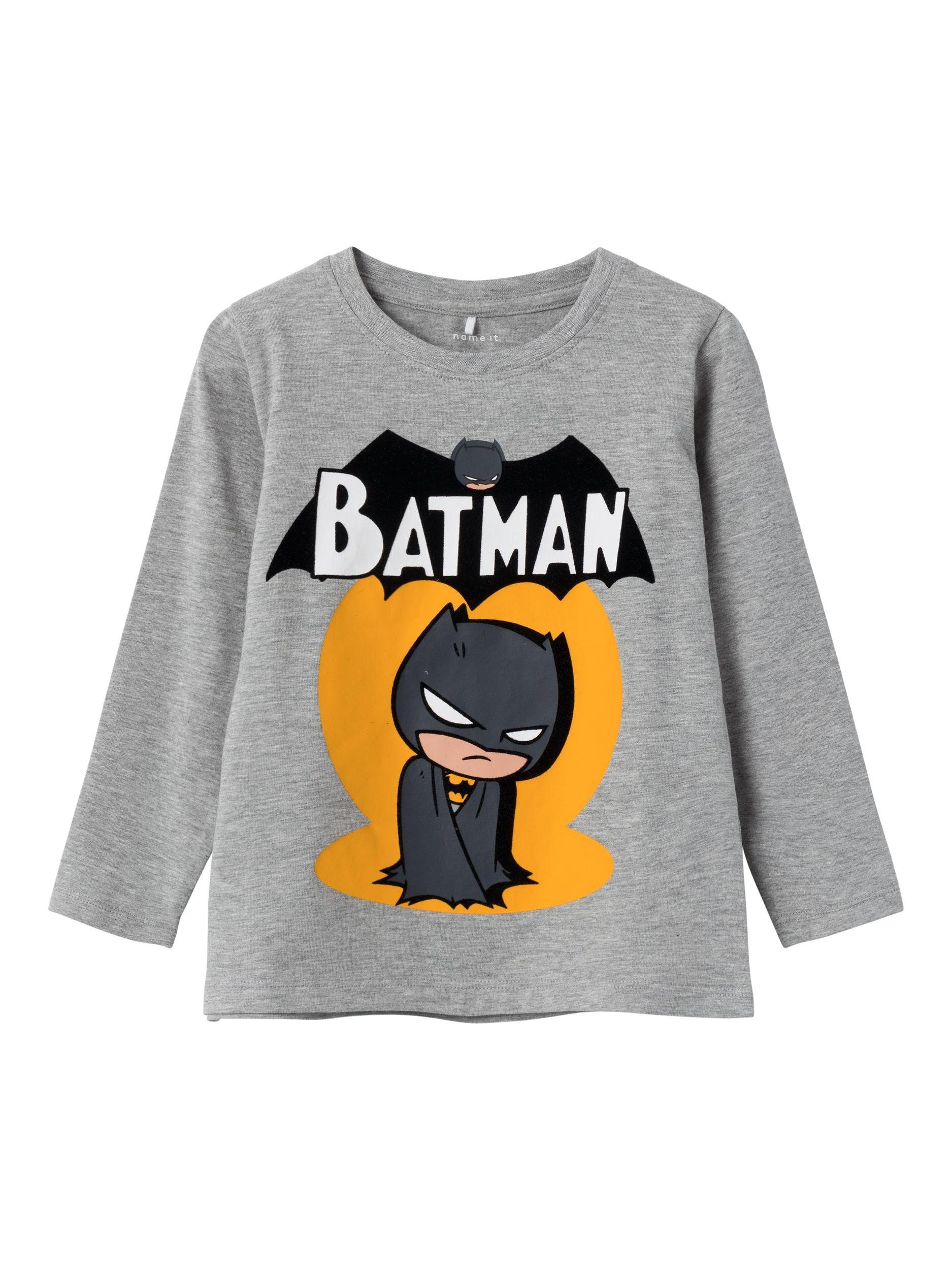 Name It Langarmshirt NMMSKYLAR SUPERFRIENDS LS TOP WAB grey melange | Batman