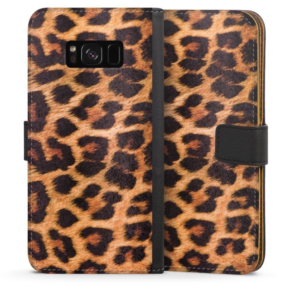 DeinDesign Handyhülle Leopard Fell Animalprint Leo Print, Samsung Galaxy S8  Plus Hülle Handy Flip Case Wallet Cover