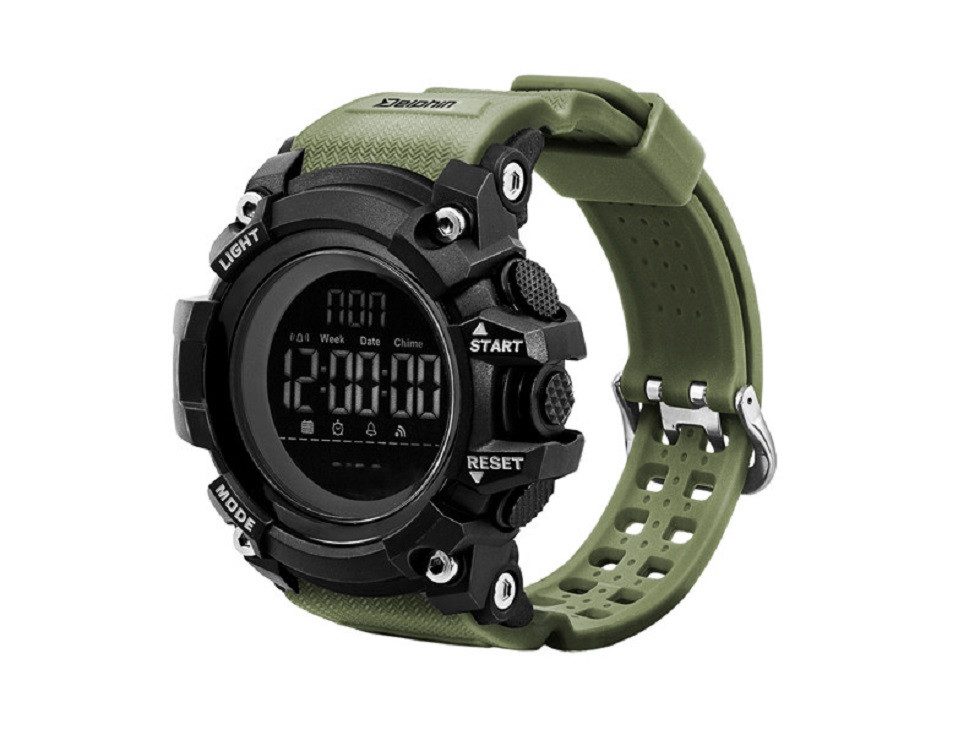 Delphin.sk Digitaluhr WIRUS Digitaluhr - Armbanduhr von DELPHIN viele Funktionen und Box, (mit Box), digitale Anzeige, leuchtend, ideal auch als Geschenk, Sport, wasser