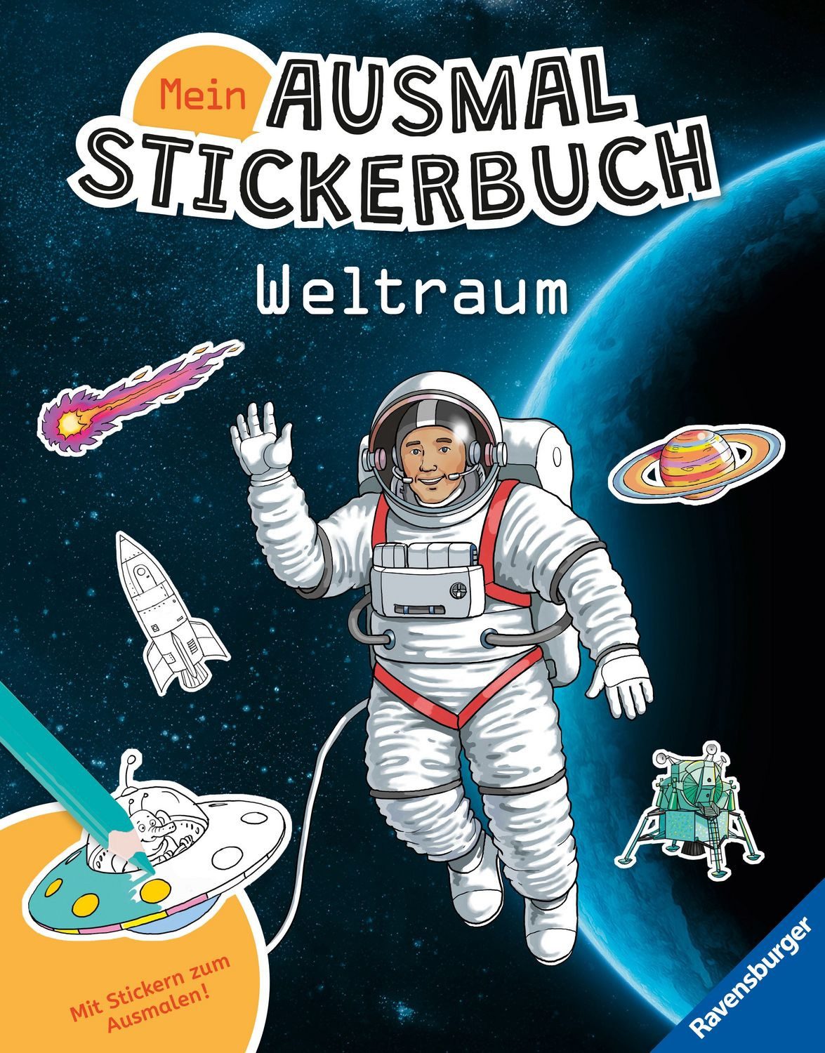 Mein Ausmalstickerbuch - Weltraum / Elena Bruns