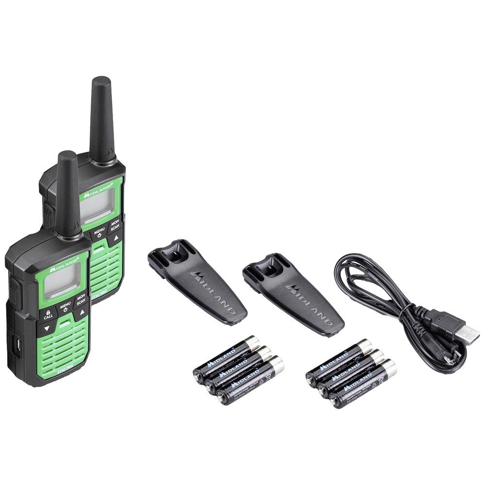Walkie Talkie Midland XT30 Pro Paar Grün C1463 PMR-Funkgerät 2er Set
