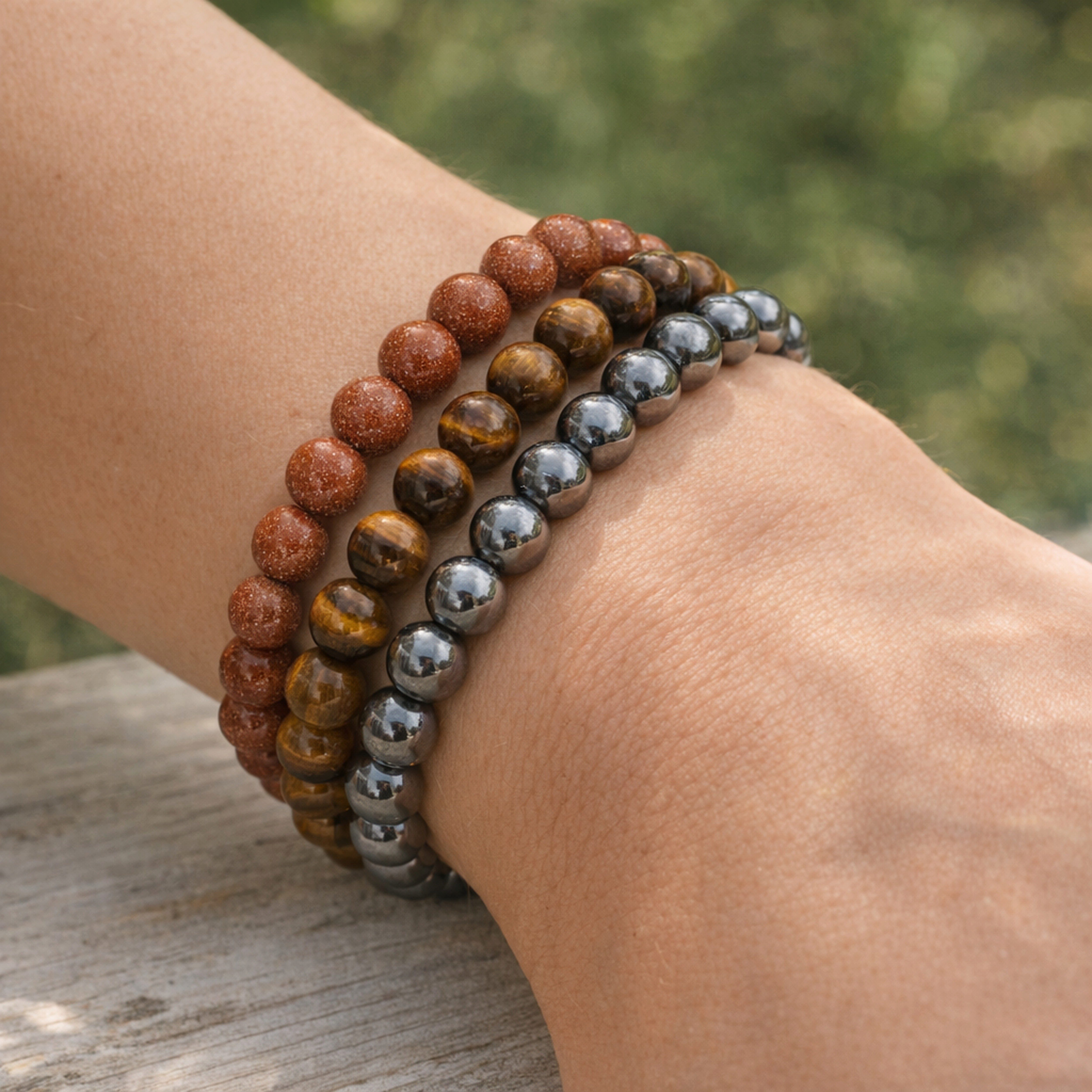 Lebensquelle Plus Armband Goldfluss Kugelarmband, 8 mm – Bild 3 von 3