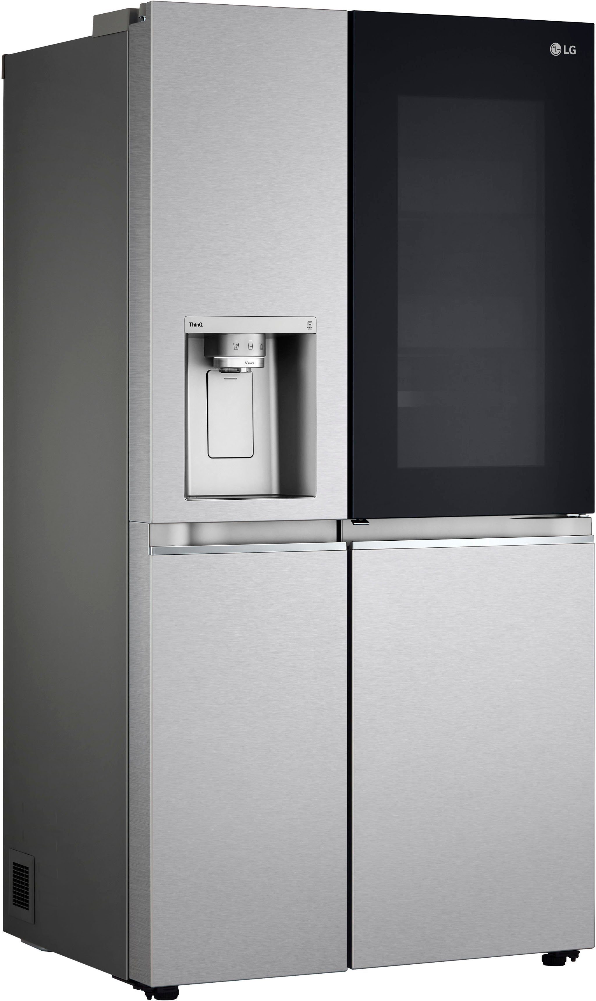 LG Side-by-Side GSXV91BSAF, 179 cm hoch, 91,3 cm breit, InstaView™ silberfarben | Side-by-Side Kühlschränke