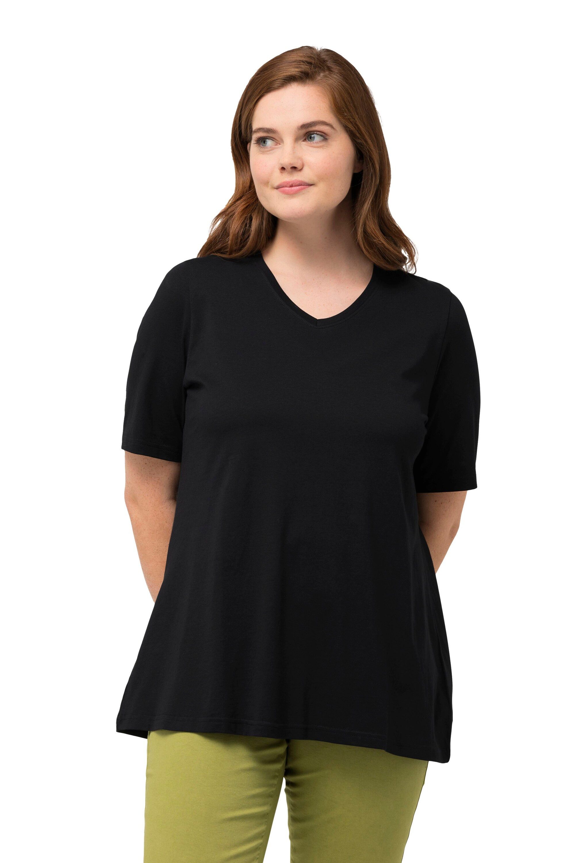 Ulla Popken T-Shirt T-Shirts 2er-Pack V-Ausschnitt günstig online kaufen