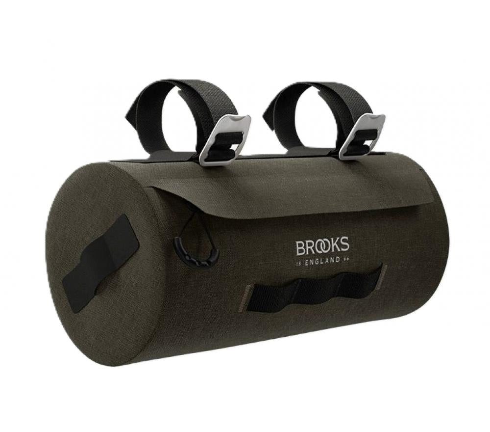 BROOKS ENGLAND Fahrradlenker BROOKS Scape Handlebar Pouch Mud Green - wasserdichte Lenkertasche 3 L
