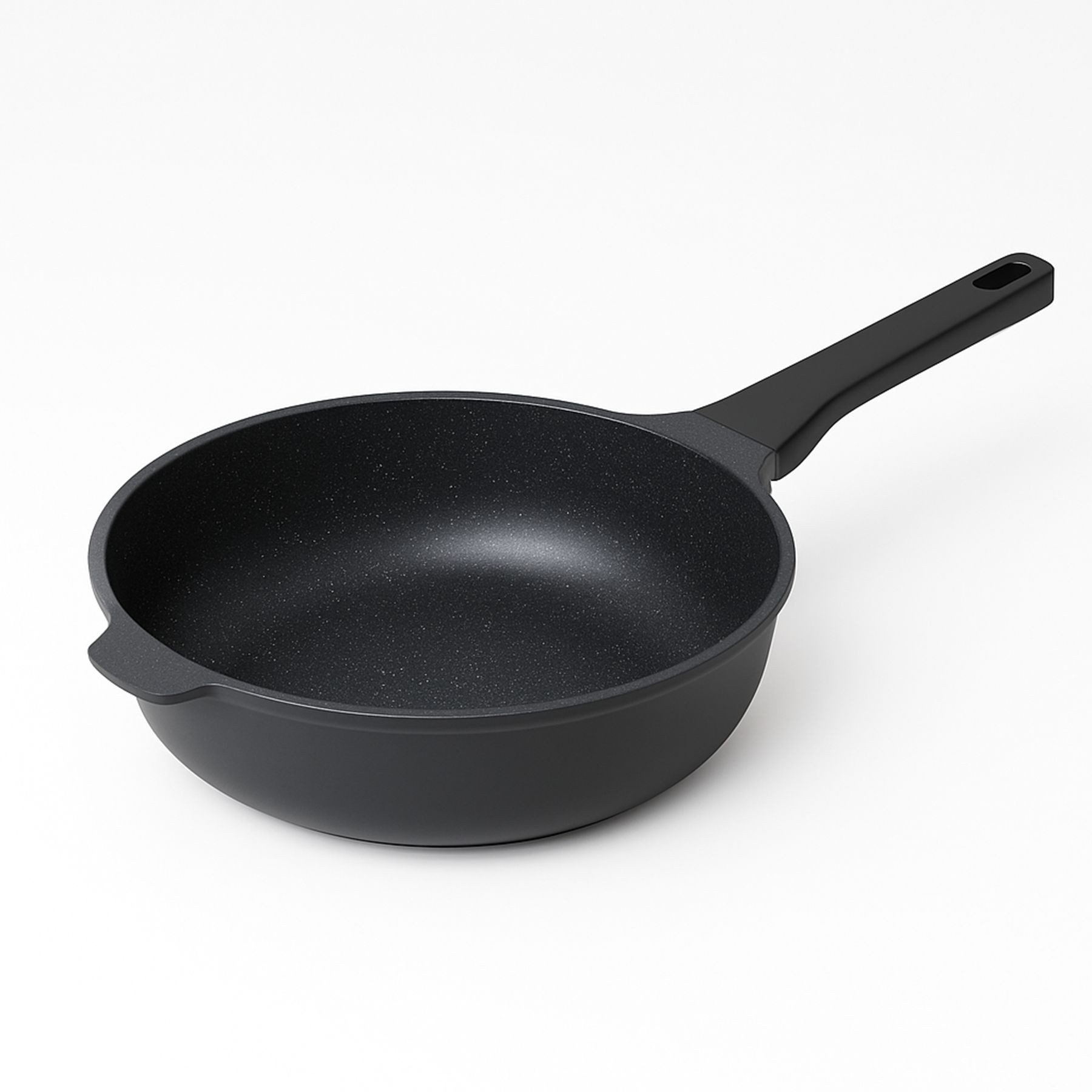 Mulex Schmorpfanne extra tief 28 cm, Aluguß (langlebige Antihaftbeschichtung, 1-tlg., extra dicker Thermoboden), Induktionsgeeignet