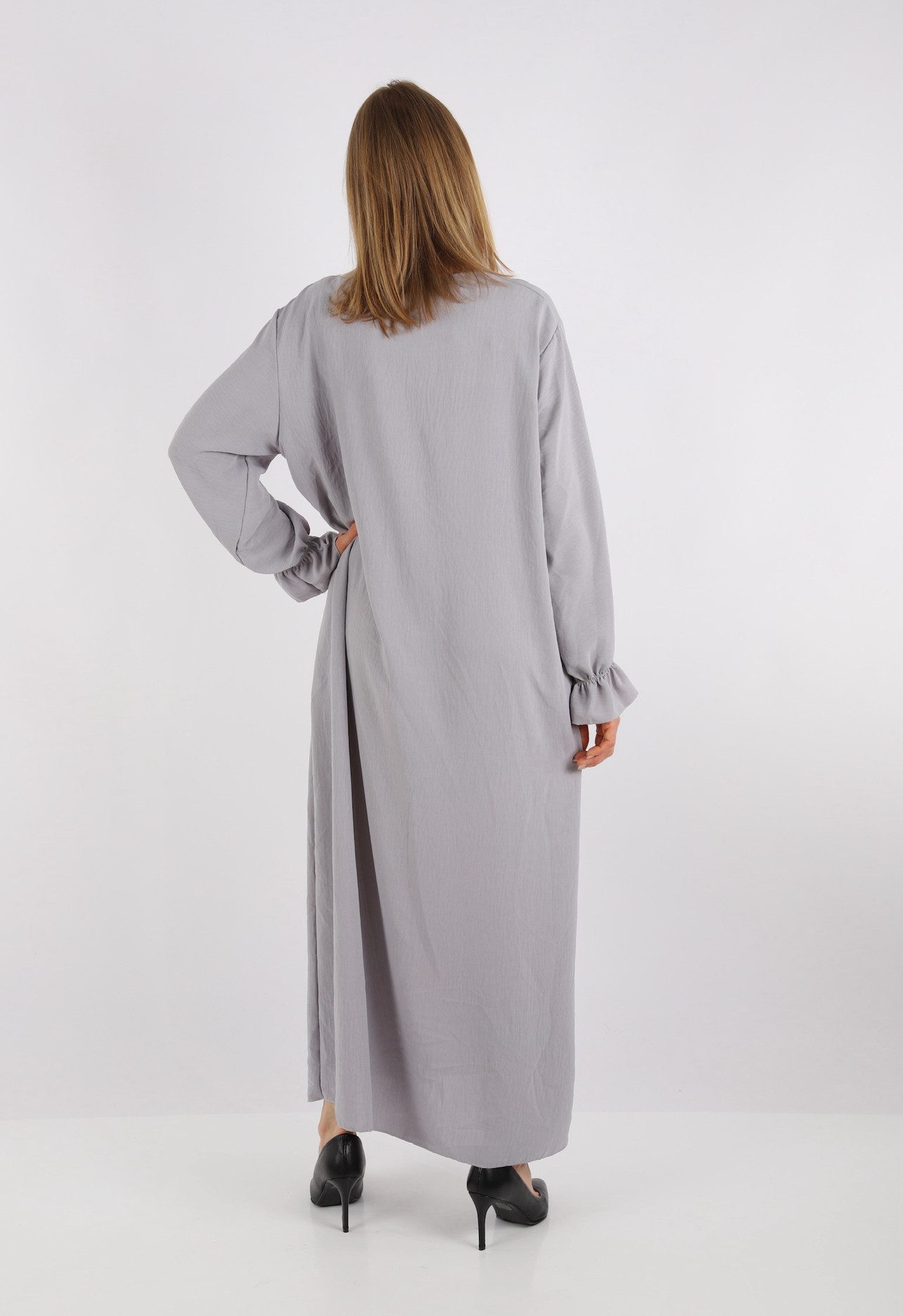 HELLO MISS Sommerkleid Elegantes Langarm Abaya Kleid aus Jazz Stoff Sommerk günstig online kaufen