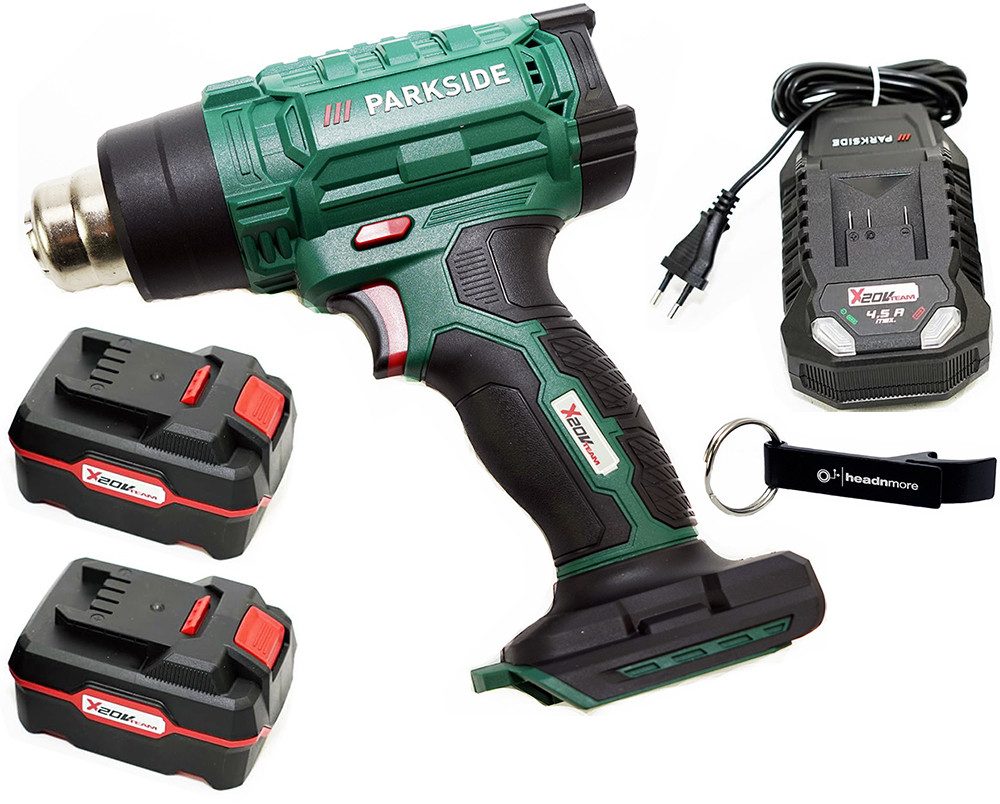 Parkside Akku-Heißluftgebläse Heißluftpistole 20V PHLGA 20 Heiißluftfön, bis max. 550 °C