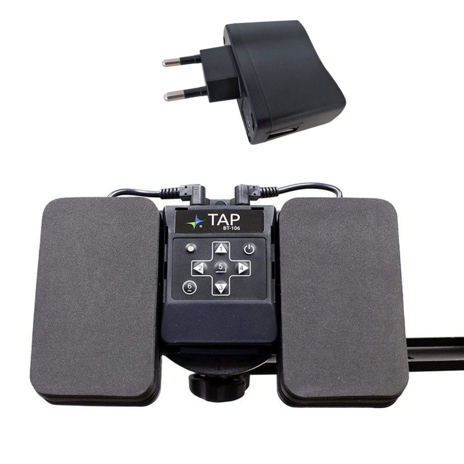 Airturn Airturn TAP Page Turner für Schlagzeuger mit Netzteil Wireless-Controller (Vorteils-Set)