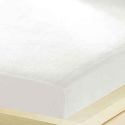 Spannbettlaken »Feinbiber wasserdicht«, BETTWARENSHOP (1 St), Bettlaken und Matratzenschutz in einem