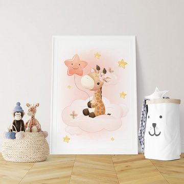 Tigerlino Poster 3er Set Giraffe Kinderzimmer Bilder Babyzimmer Kinderposter