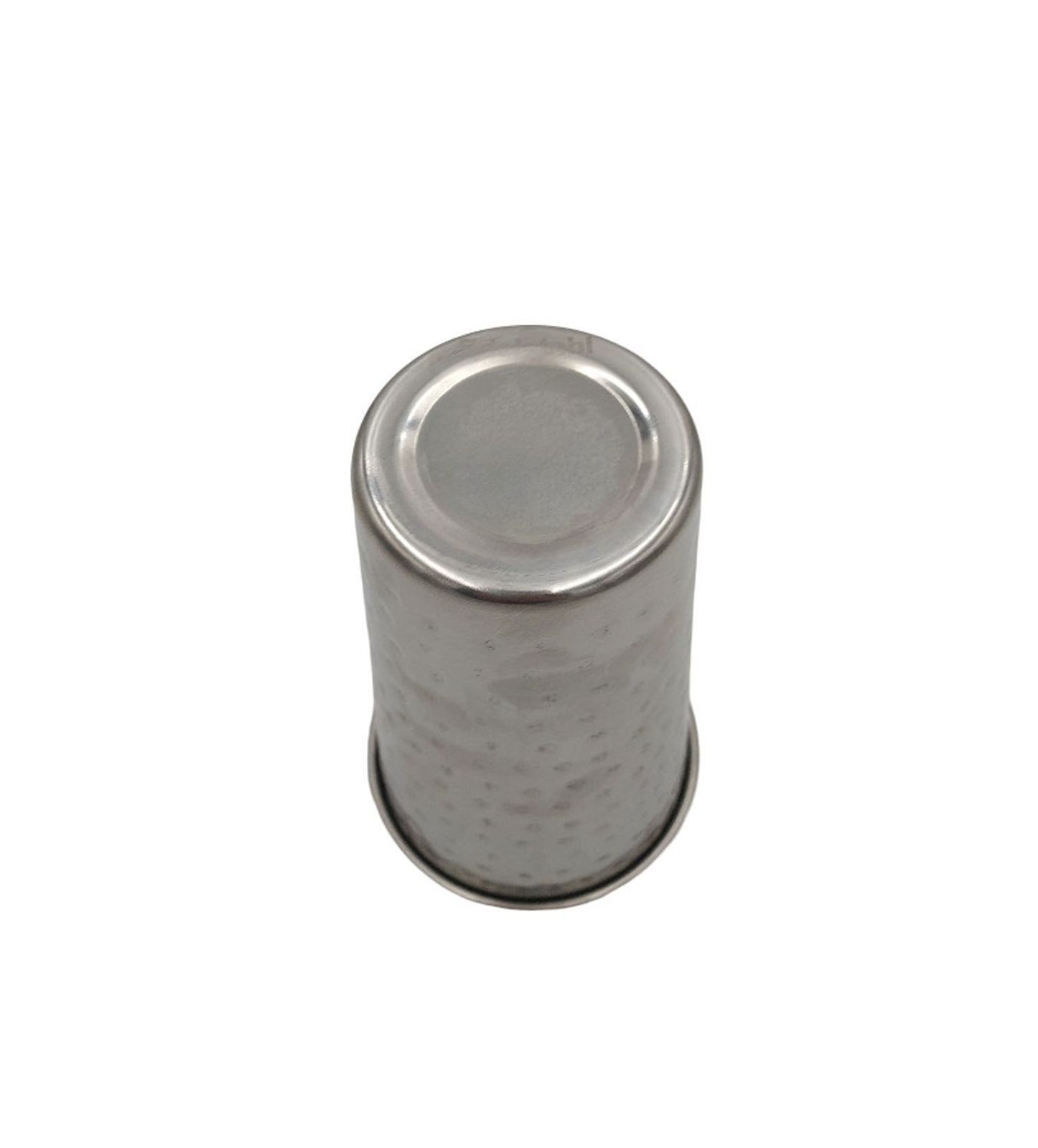 BURI Glas Edelstahl Becher 500ml 4er-Set gehämmert Trinkbecher Metallbecher Camp, Edelstahl – Bild 5 von 5