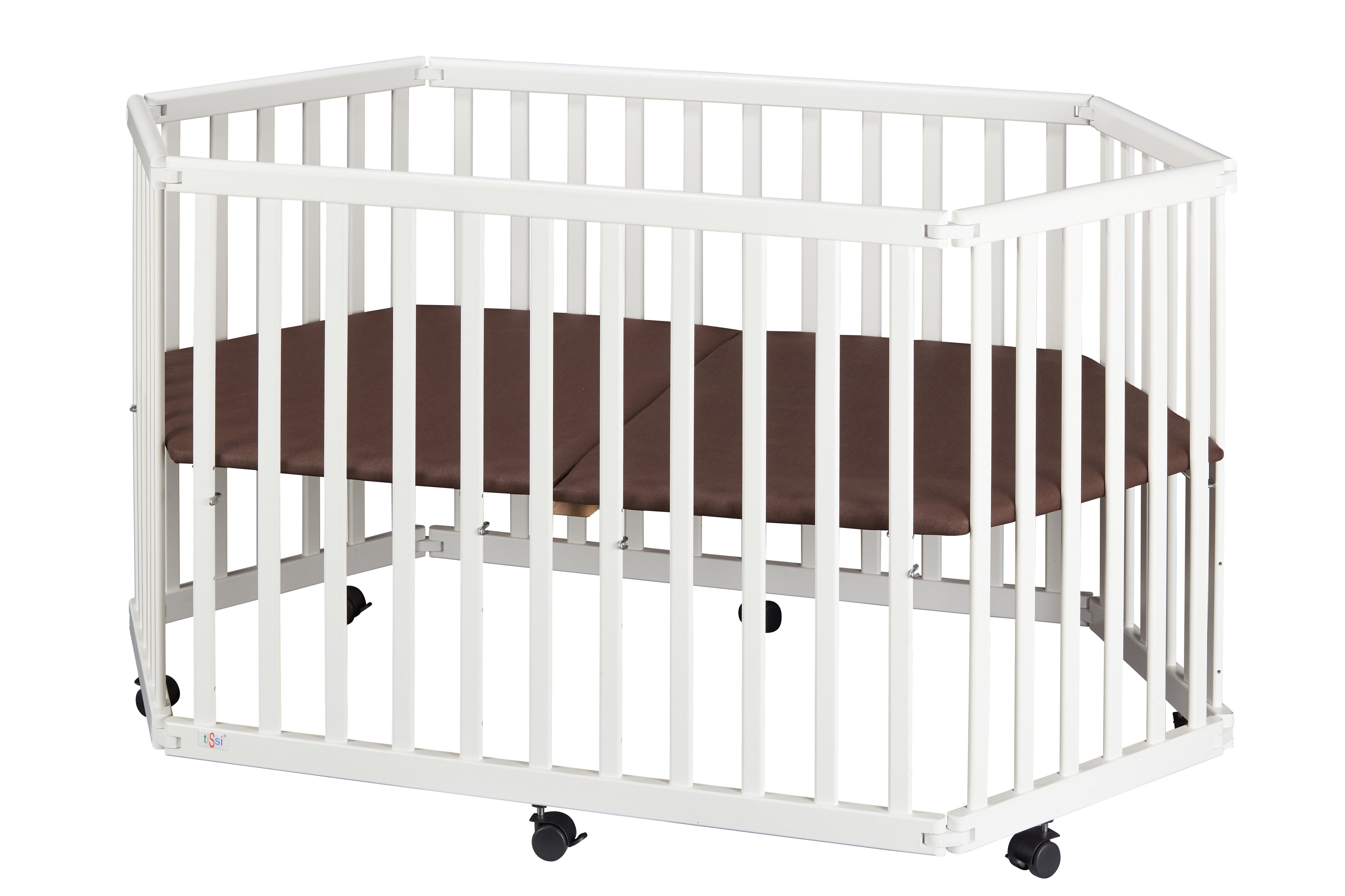tiSsi® Laufgitter Laufgitter 6-eck LIES faltbar / klappbar Buche Massivholz