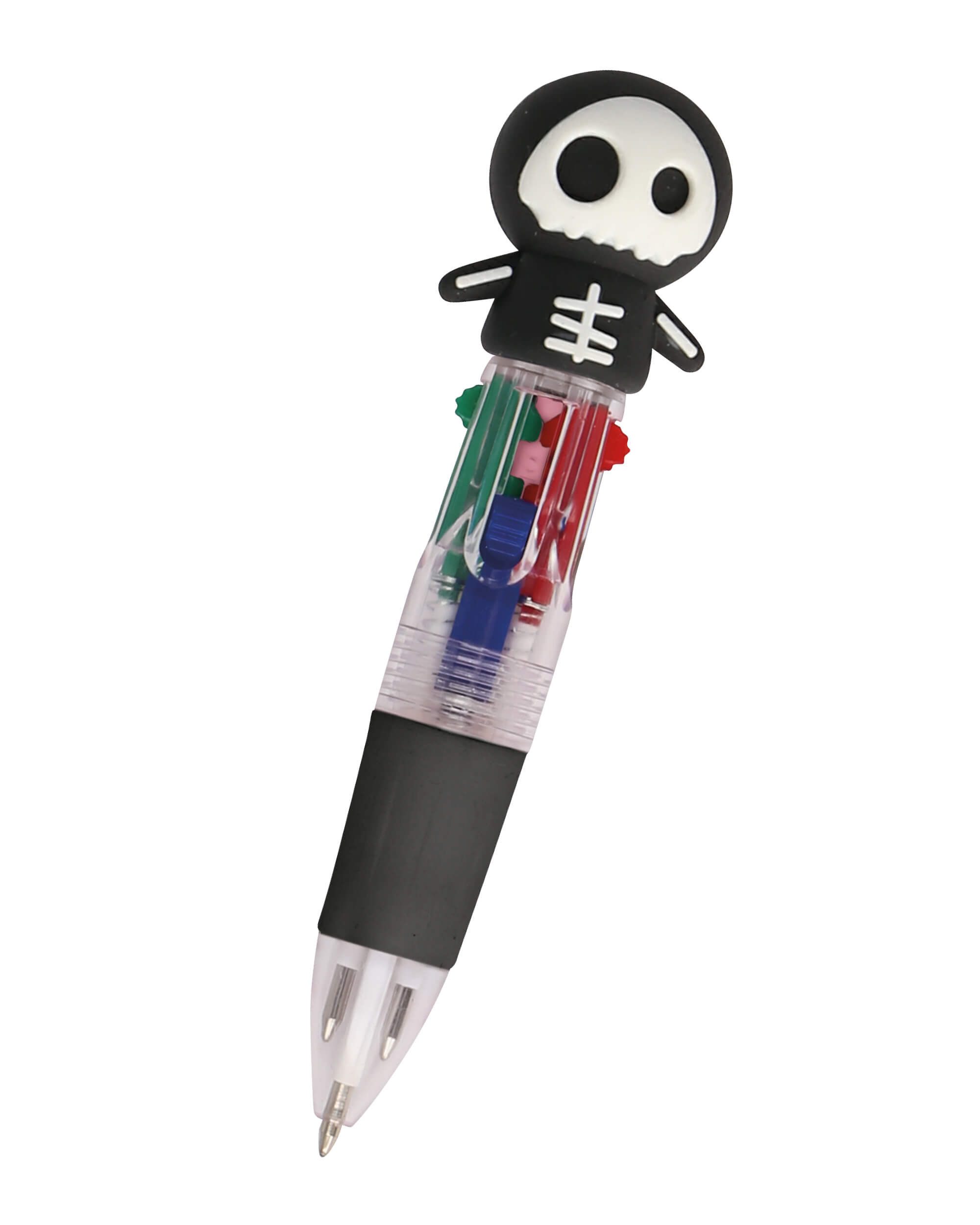 Online Pen Kugelschreiber Bone Buddy, 4-Farb Kugelschreiber, Multikugelschreiber, 4 Minen in Rot, Blau, Grün, Schwarz