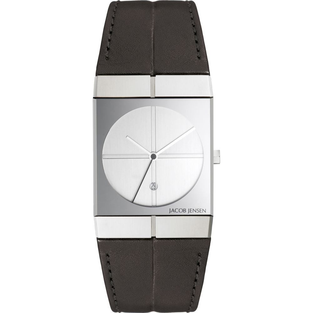 Jacob Jensen Quarzuhr JACOB JENSEN Herren Armbanduhr ICON SERIES 232 silberfarbend B. 30 mm