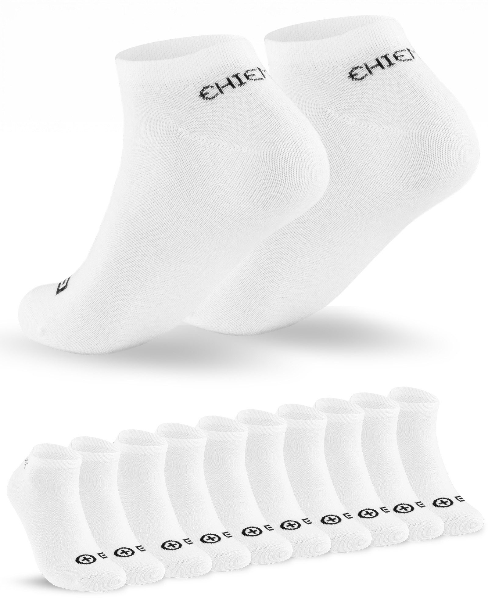 Chiemsee Sneakersocken 10 Paar Damen und Herren kurze Socken aus Baumwolle mit Komfortbund