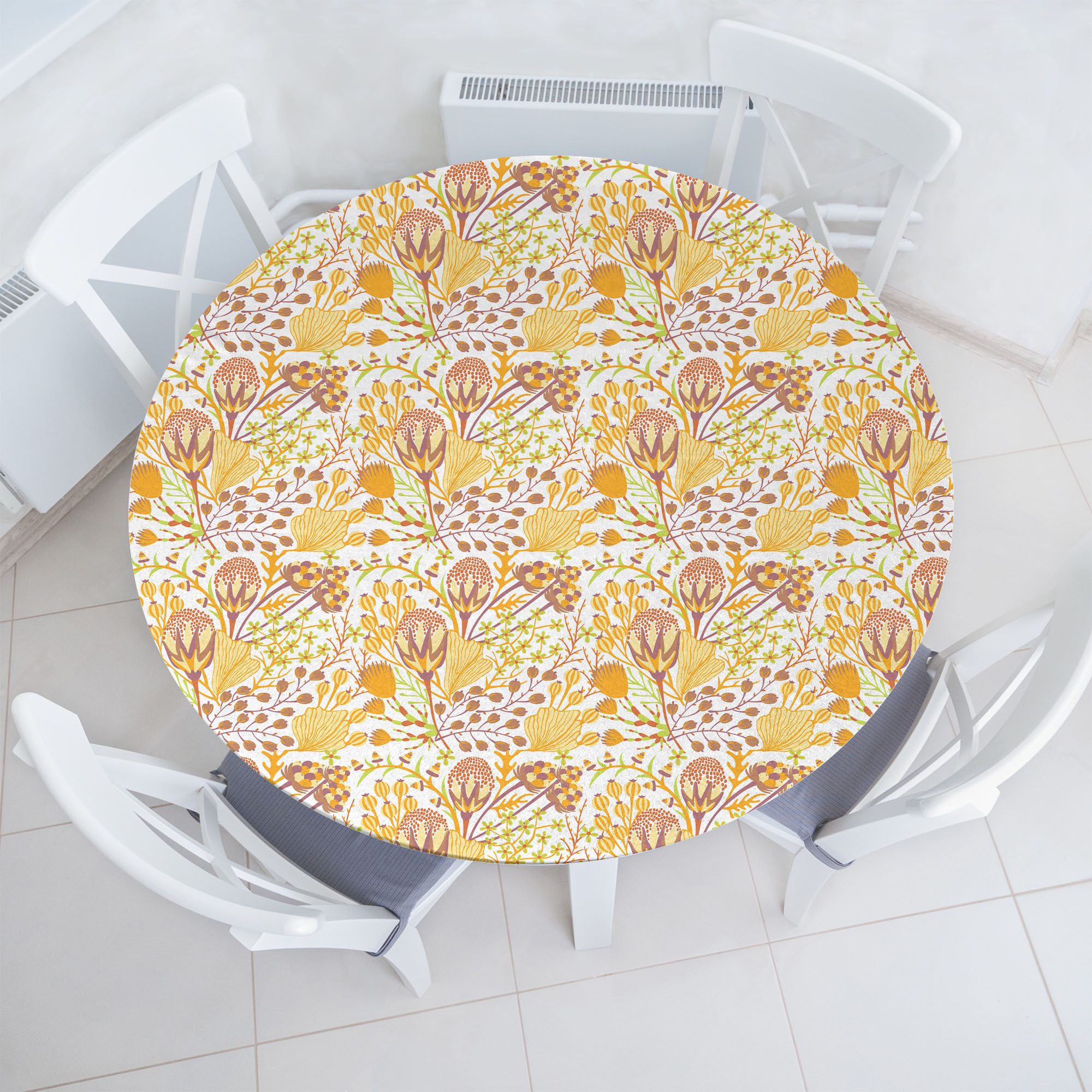 Tischdecke Rundum-elastische Stofftischdecke
