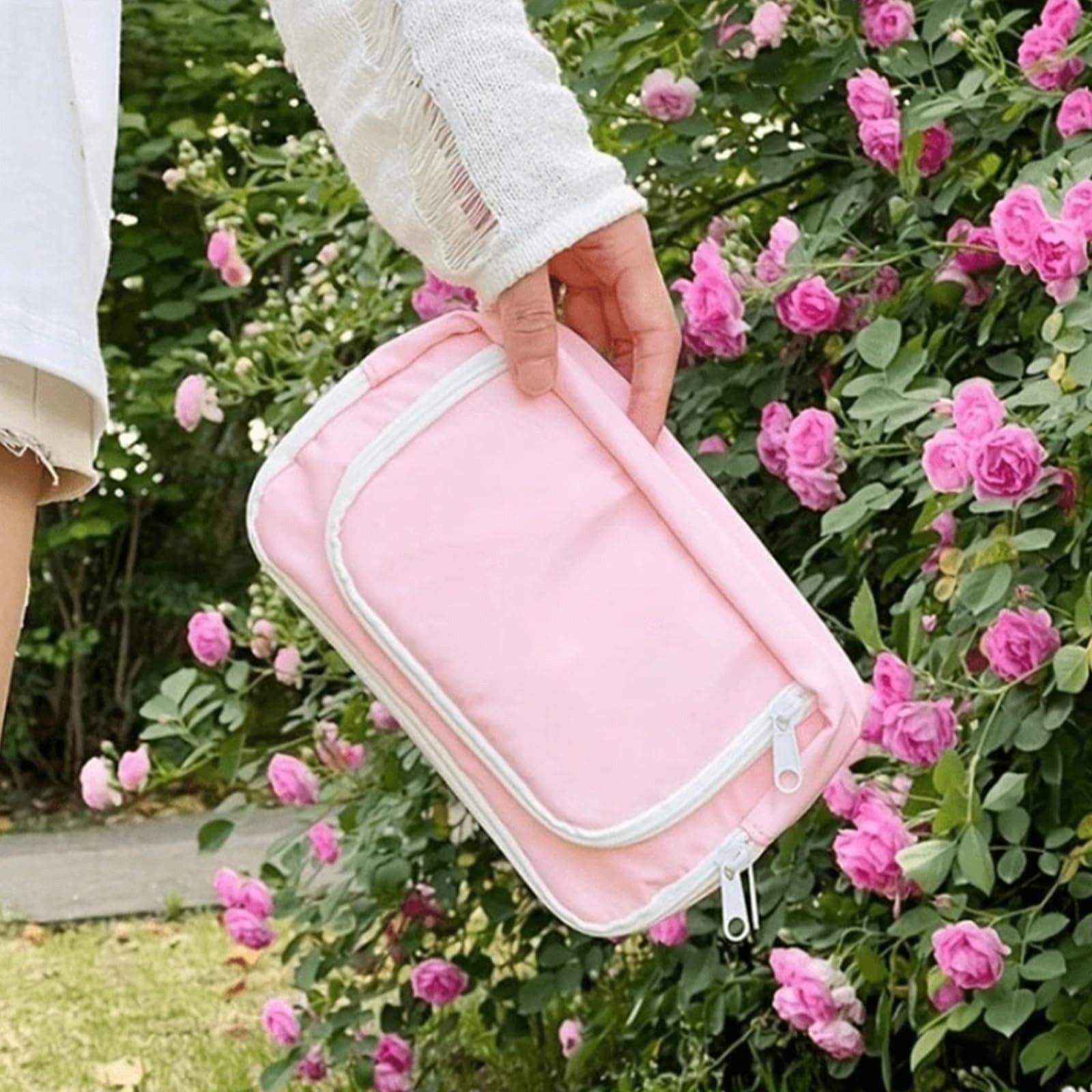 nsihing Federmäppchen Federmäppchen mit großer Kapazität, ästhetisches Mäppchen mit Fächern, Tragbare Federtasche für Schule, Uni und Büro – Bild 5 von 5