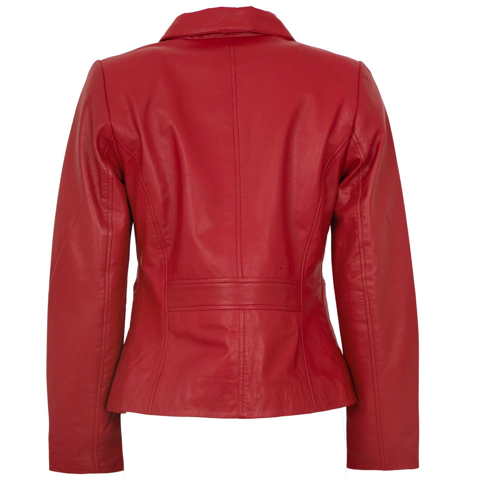 Maddox Lederjacke Inka MADDOX - Damen Lederjacke Blazer Lammnappa rot