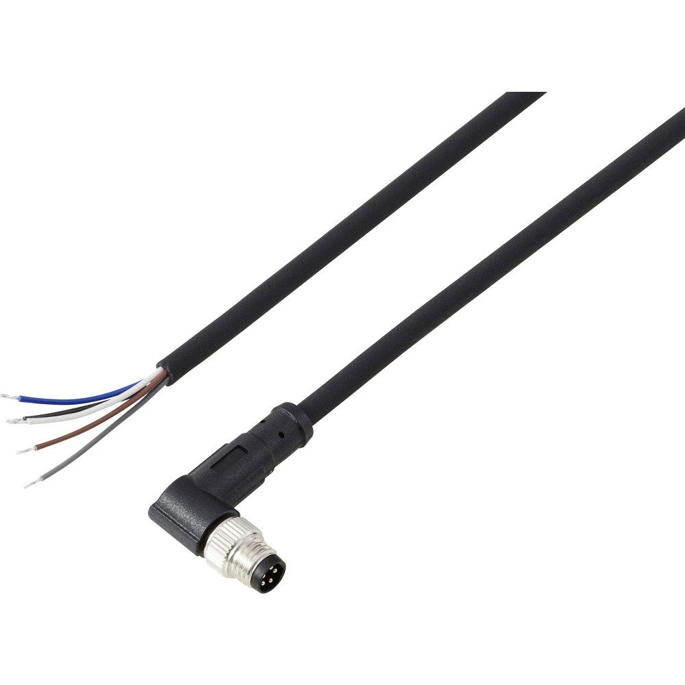 TRU COMPONENTS Steckdose TRU COMPONENTS TC-13751880 Anschlussleitung M8 x 1 Stecker, gewinkelt, TC-13751880