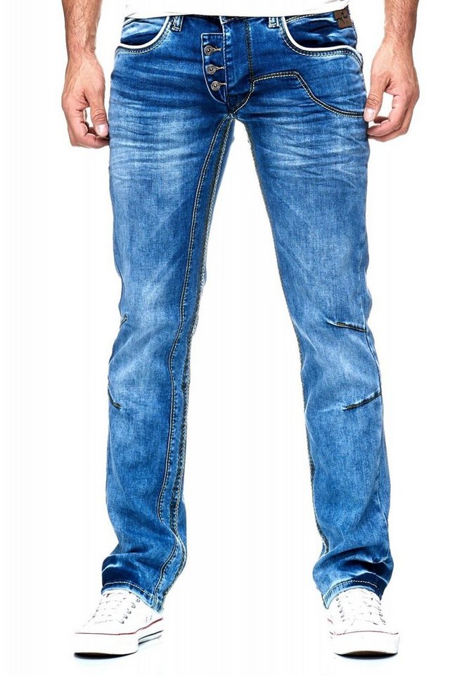 Rusty Neal Straight-Jeans in coolem Design