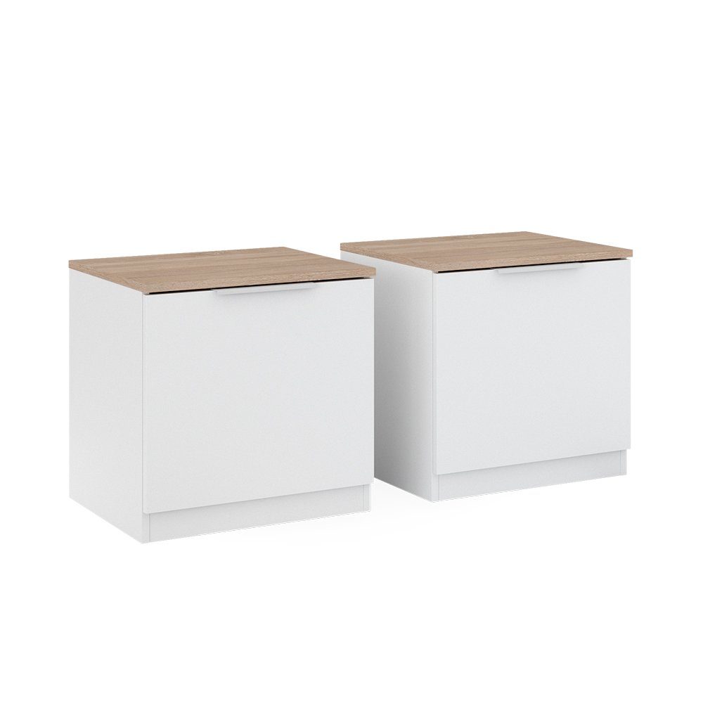Vicco Nachtschrank Betti, Weiß/Sonoma, 50 x günstig online kaufen