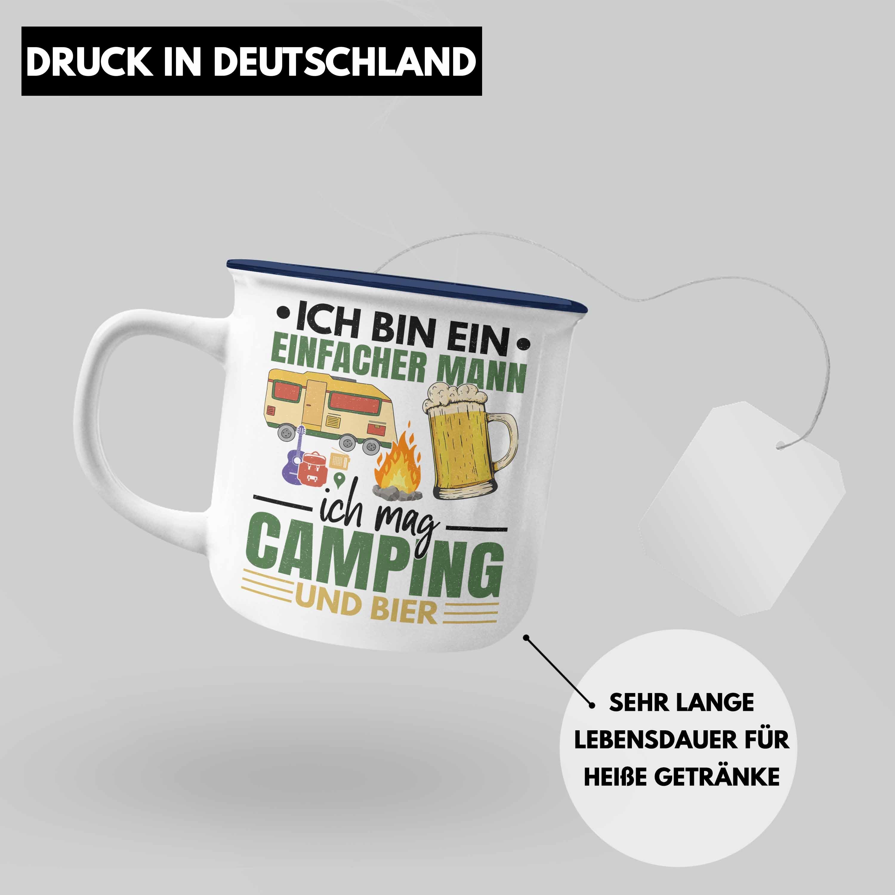 Wohnmobilfahrer Mann Blau Thermotasse Geschenk Ich Trendation Bin Lustig - Trendation Camper Ein Einfacher Emaille Tasse Wohnmobil Geschenkidee