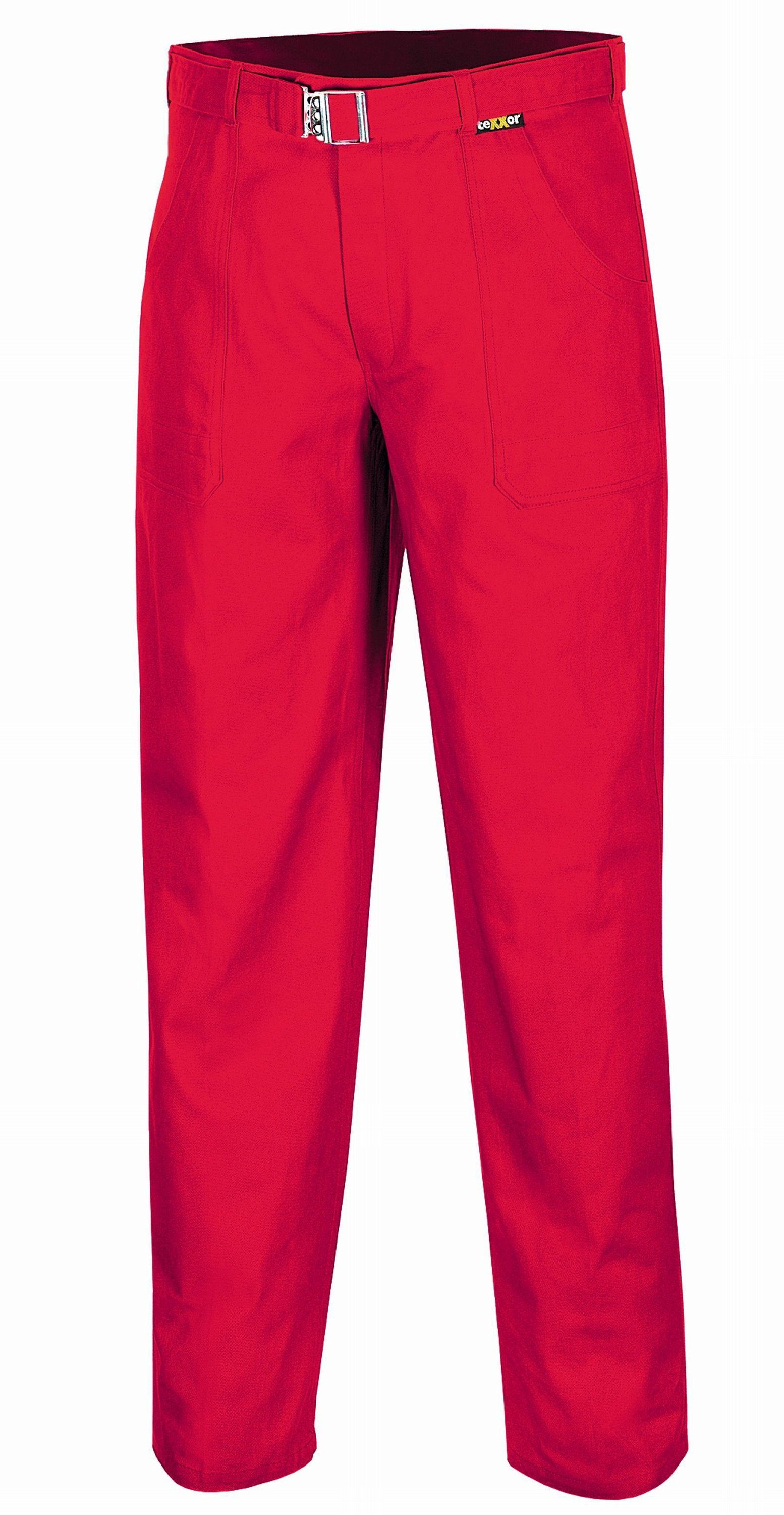 Arbeitshose Bundhose 290 g/m² rot Größe 102